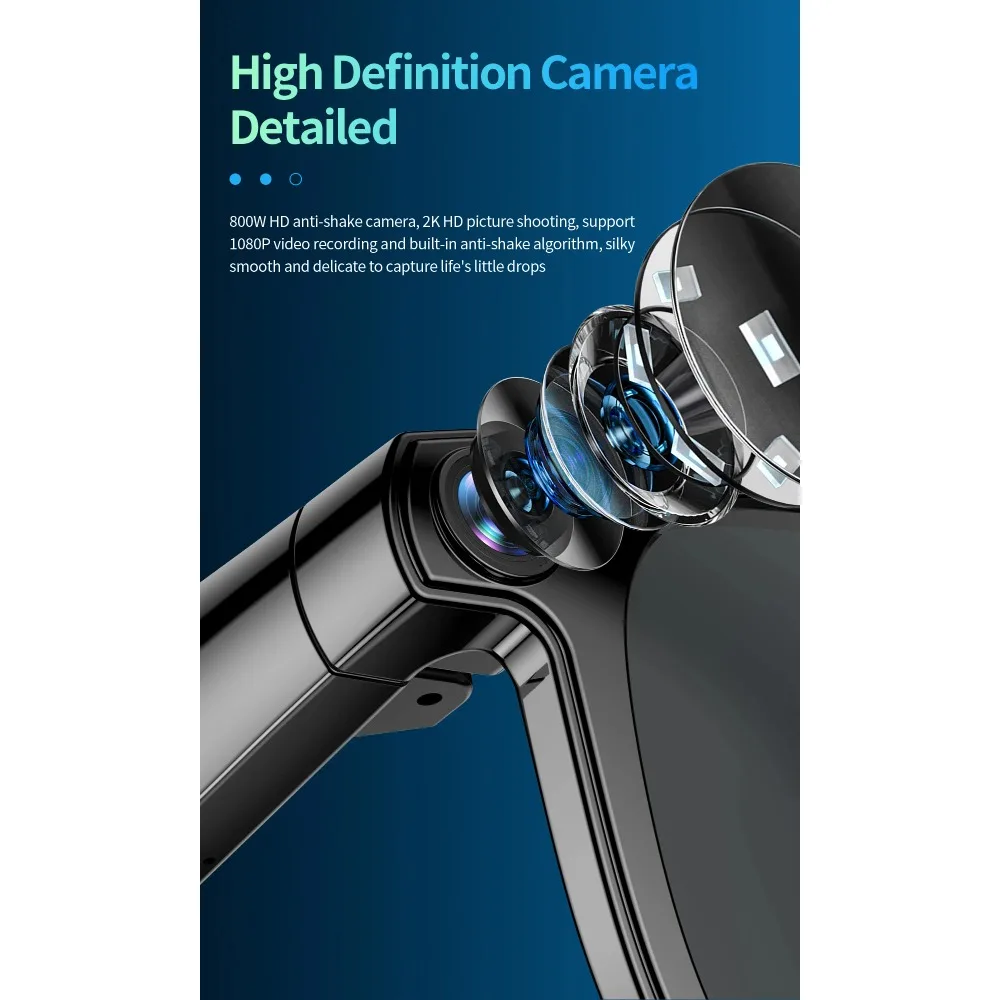 8MP Smart Glasses Audio AI Translator and Video Recording Function Wearable Headset WIFI Connectivity Sunglasses