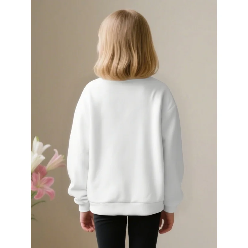 2025 سترة كابيبارا اللطيفة للفتيات تحمل طباعة الفراولة ورقبة دائرية #2