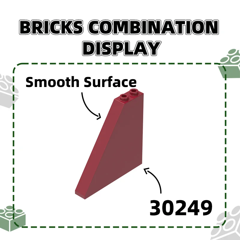 Wange 30249 100g/11PCS Slope Surface Building Blocks Moc Color Accessories Compatible with Brick DIY Spare Parts Toy Gift