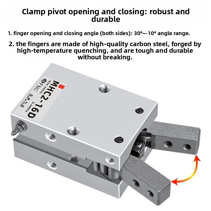 Fulcrum opening and closing type figure eight pneumatic mechanical finger cylinder claw