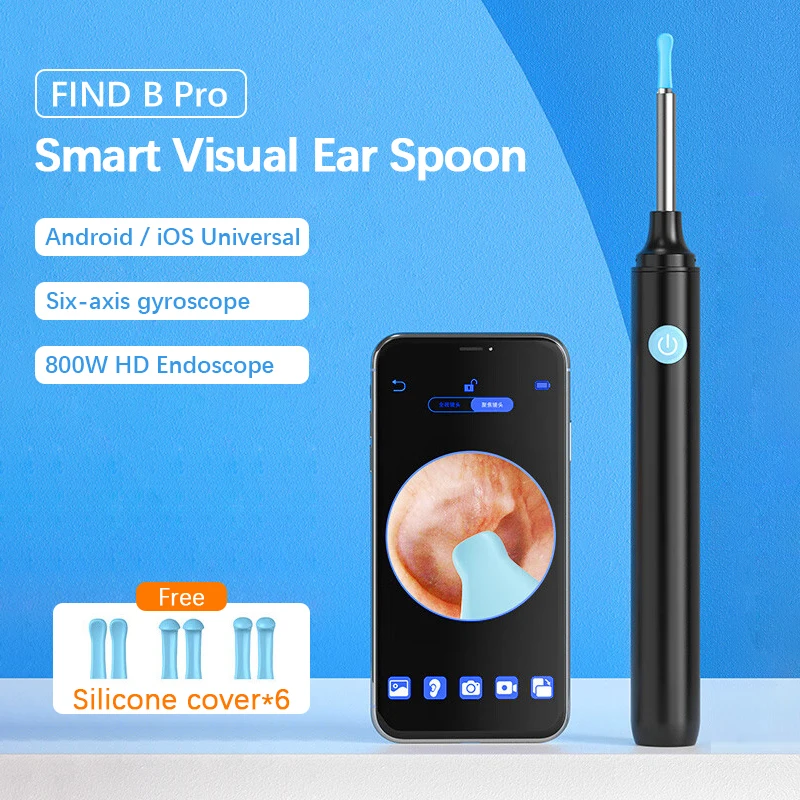 Youpin SUNUO Smart Visual Ear Picker Cleaner Wireless Luminous Earpick With Camera HD Otoscope Endoscope Remover APP Visiable