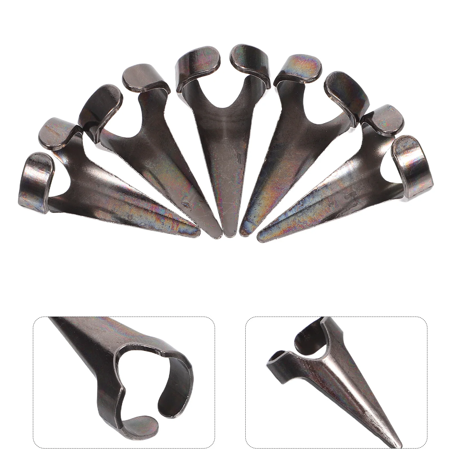30Pcs Vintage Metal Claw Rings Full Finger Tip Punk Nail Caps Cosplay Ring Set for Women Men Festival Dress Up