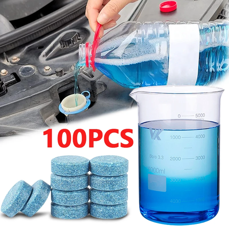 Car Windscreen Cleaner Effervescent Tablet Solid Cleaner Windscreen Window Glass Dust Wiper Car Wash Tool Car Accessories