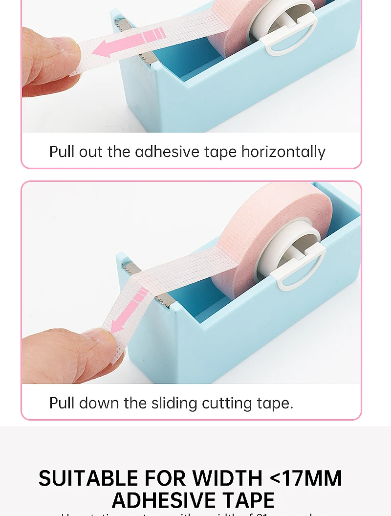 Wimpern Verlängerung Band Halter Basis Lash Klebeband Cutter Dispenser Pfropfen Lash Kunststoff Rotierenden Band Schneiden Make-Up-Tool – Detail 4