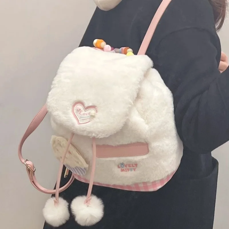 

Сумка-рюкзак Miffy на два плеча: Новинка, тренд Instagram, милый подростковый стиль, универсальный модный рюкзак, коллекционный подарок с шармом