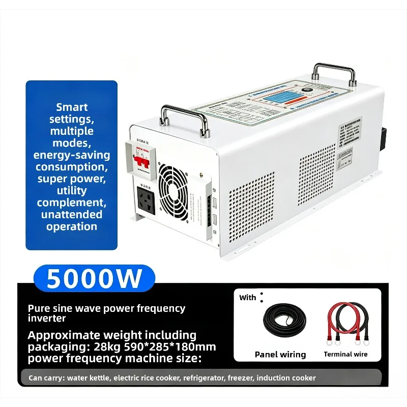 Power Frequency Pure Sine Wave Photovoltaic RV Inverter 3000W High Power 12V24V48V60 To 220V Converter