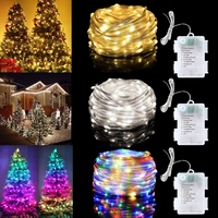 5M/10M LED String Lights Fairy Leather Thread Lamp Copper Wire Street Garden Tree Christmas Bedroom Wedding Party Decoration