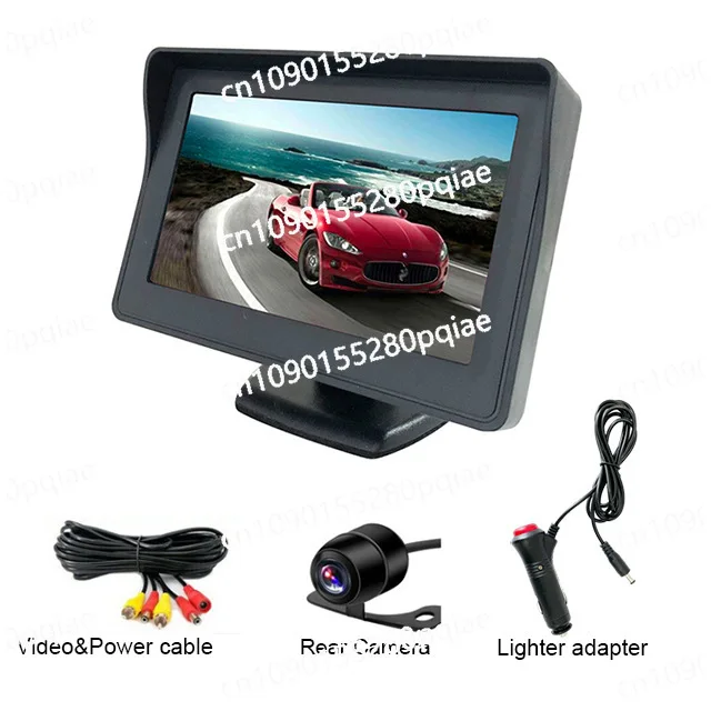 

Cross-border E-commerce 4.3-inch Display Screen with Reversing Camera, Free Installation of Car Reversing Rearview System