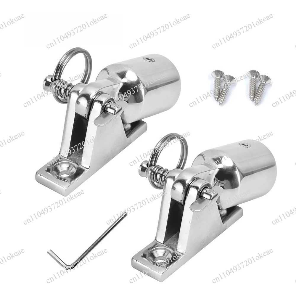 Stainless Steel Mountaineer Set, Top Hardware, Deck Hinges with Quick Release Pins