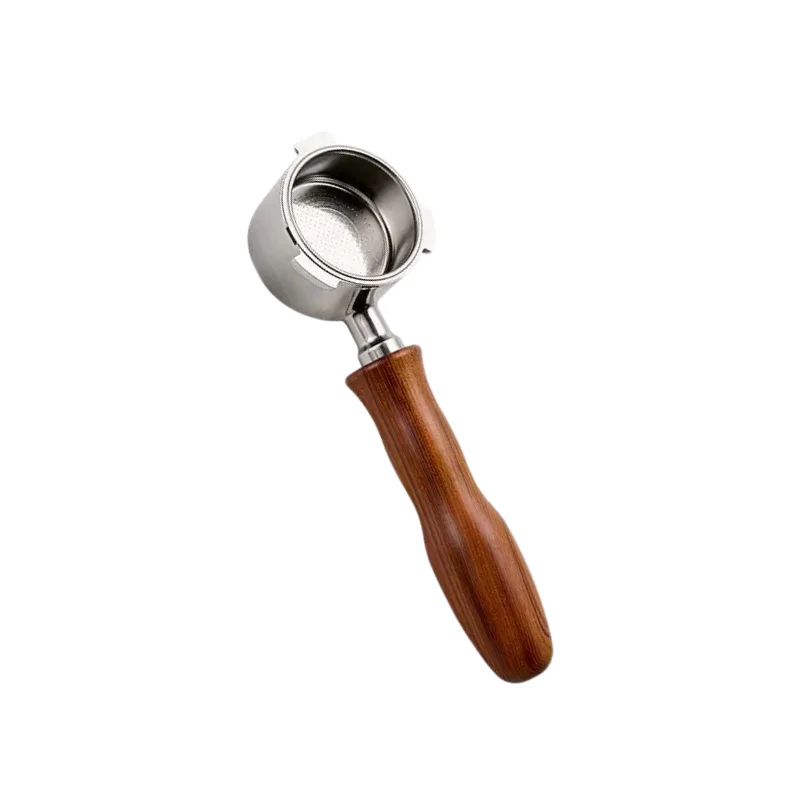 For DeLongs espressos machine modified bottomless handle 51mm three-ear stainless steel funnel fittings solid wood coffee handle