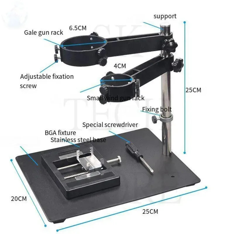 360° Rotary Folding Soldering Station Bracket For Rework Hot Air Guns Holder Clamp Stand Desoldering Tool Support Bracket