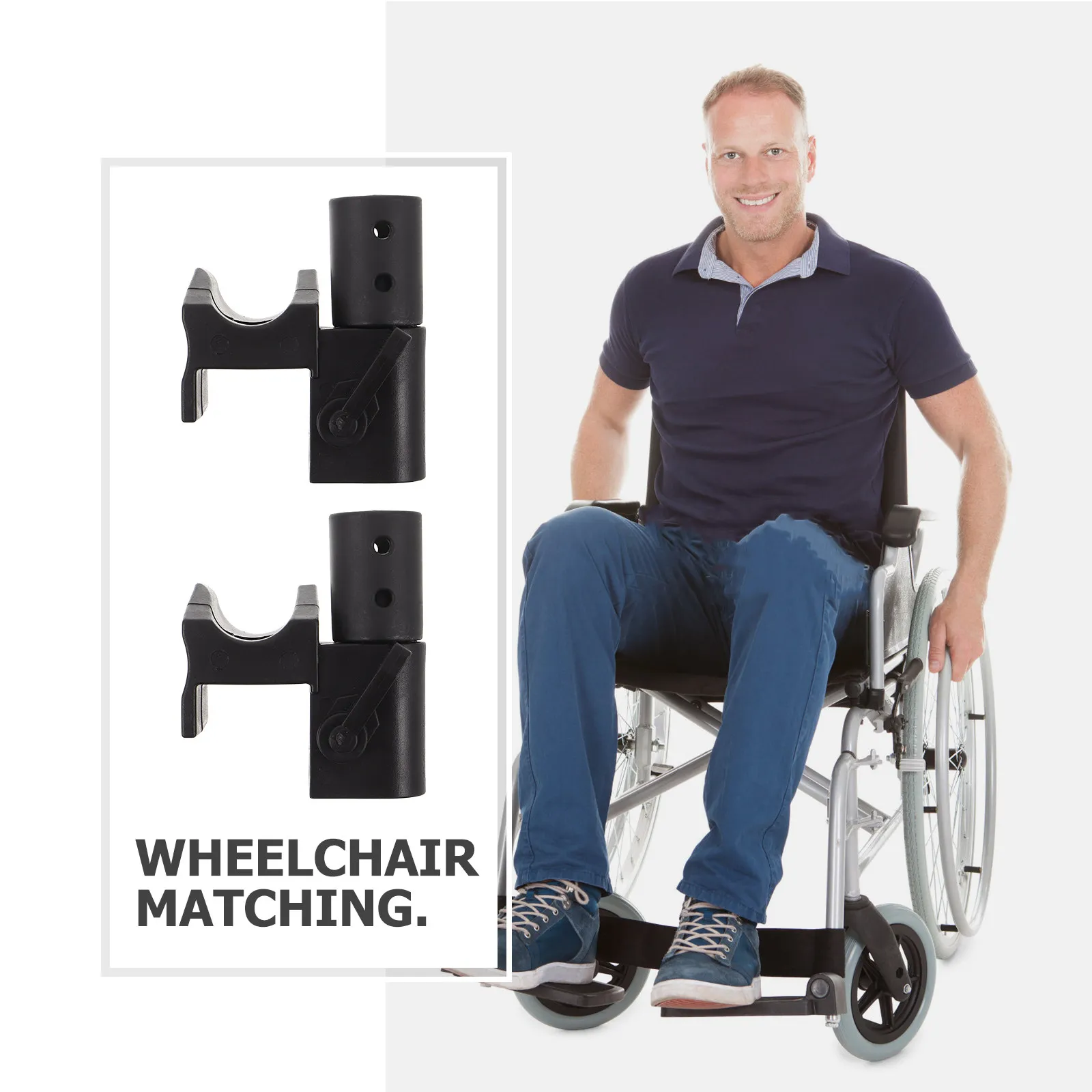 1Pair Electric Wheelchair Armrest Mounting Bracket Arm Clasp Base Quick Release Flip-Up Locking Hardware Power Chair Accessories