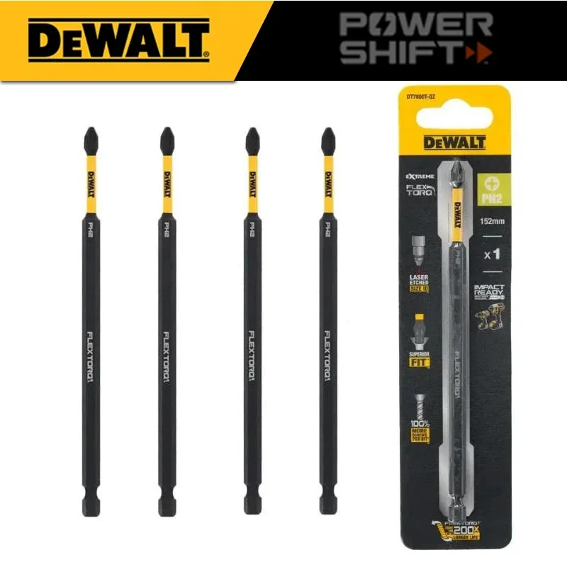 DEWALT DT7800T PH2 152MM Impact Drill Bit High Hardness Durable Resistant Extended Enhanced Screwdriver Bit Tool Accessories