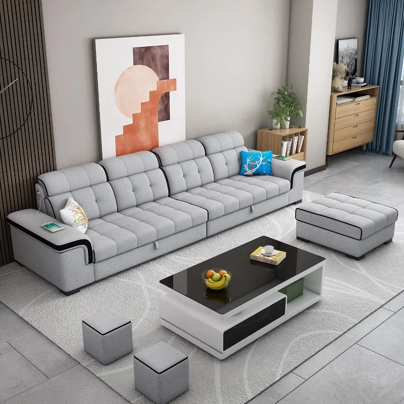 أريكة خشبية حديثة قابلة للطي مصممة للعائلة أريكة نوم مريحة إسكندنافية Articulos Para El Hogar أثاث منزلي