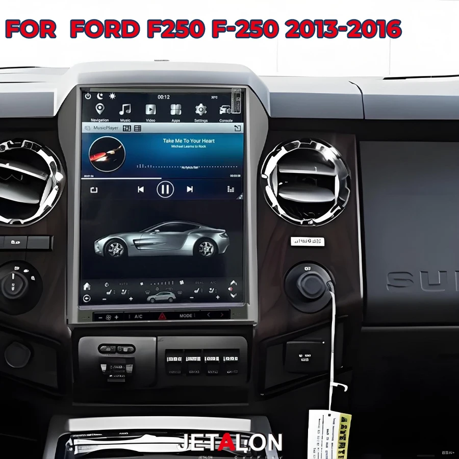 12.1Inch Car Radio For Ford F250 F-250 2013-2016 Multimedia Player Gps  Android Stereo Navigation Wireless Carplay  Auto 4G HU