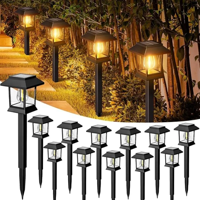 Outdoor Garden 1/2/6/12PCS Retro Solar Waterproof Signs for Courtyard Solar Lights Landscape Grassland Corridors