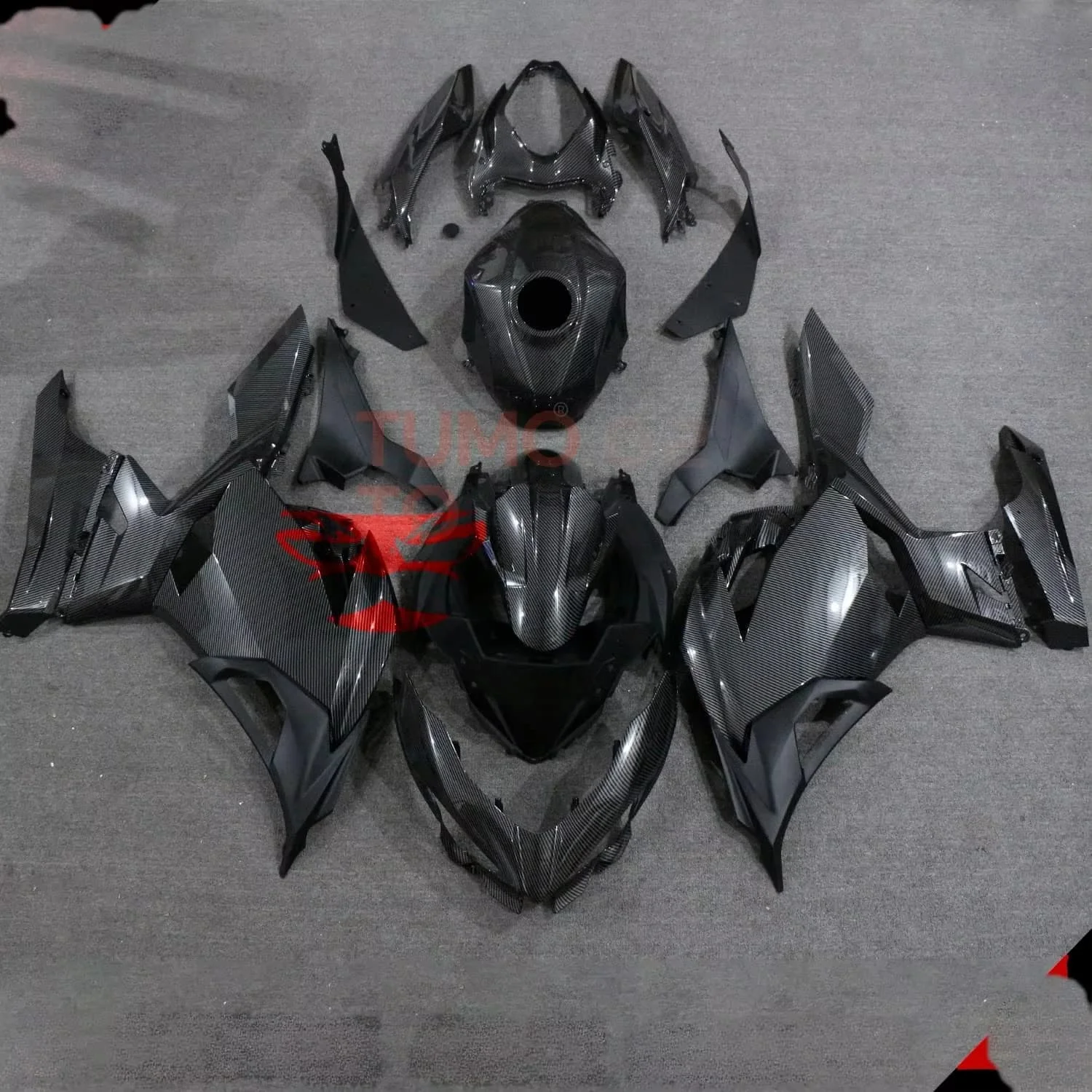 Suitable for Kawasaki Ninja 400 ninja 18-21, 22 models, full body shell, motorcycle fairing, carbon fiber color