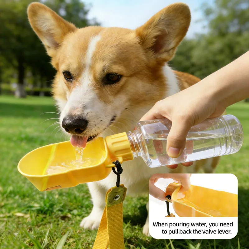 Botella agua portátil para perros con tazón 2 en 1 – Viajes y paseos - imagen 2