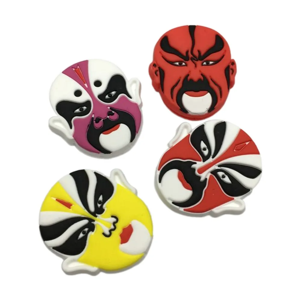 Peking Opera Mask Tennis Shockproof Absorber Silicone Chinese Style Tennis Racquet Shock Absorber Shock Absorption Personality