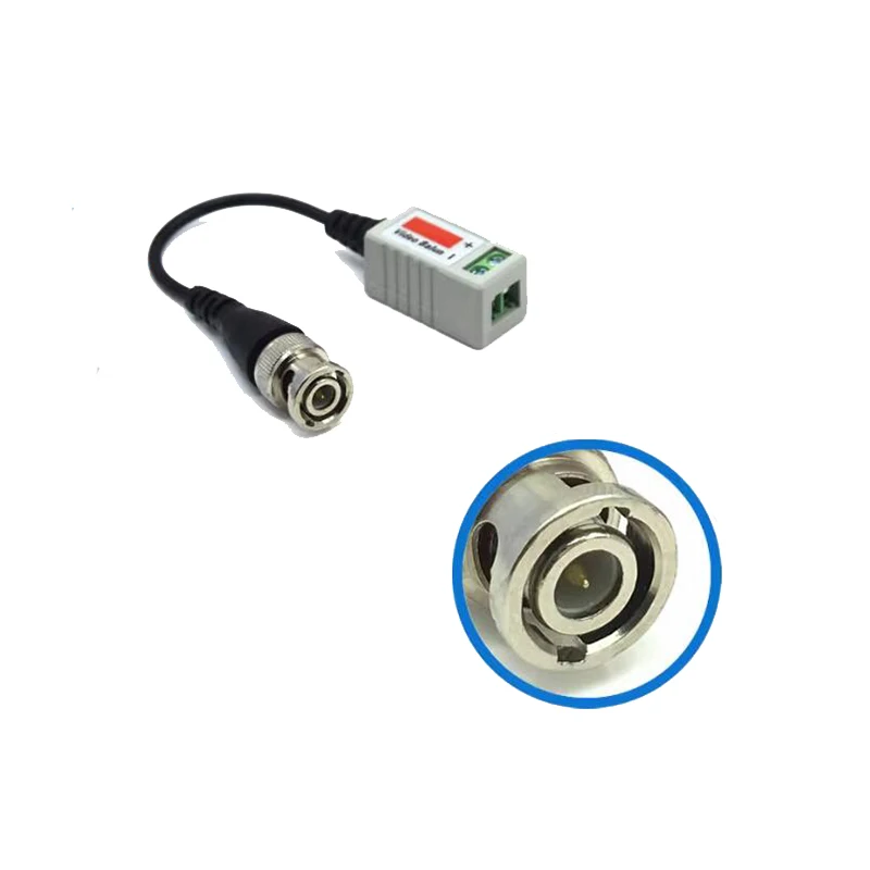 1pair BNC Video Balun Connector Passive Transceiver 3000FT Distance UTP Balun Male BNC CAT5 Cable For CCTV Camera Accessories