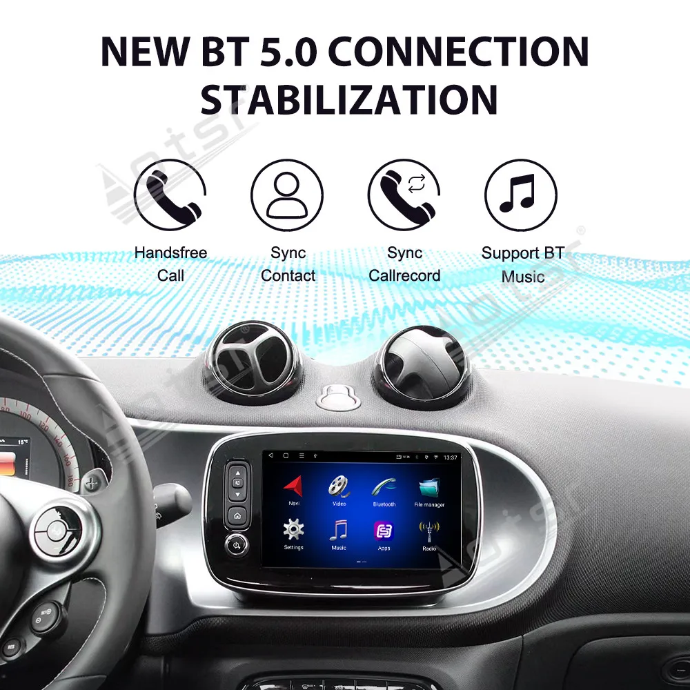 لسيارة مرسيدس بنز سمارت 2015-2018 8 بوصة نافي مع CarPlay أندرويد أوتو HD تعمل باللمس نظام الوسائط المتعددة مناسب للتكوينات العالية والمنخفضة