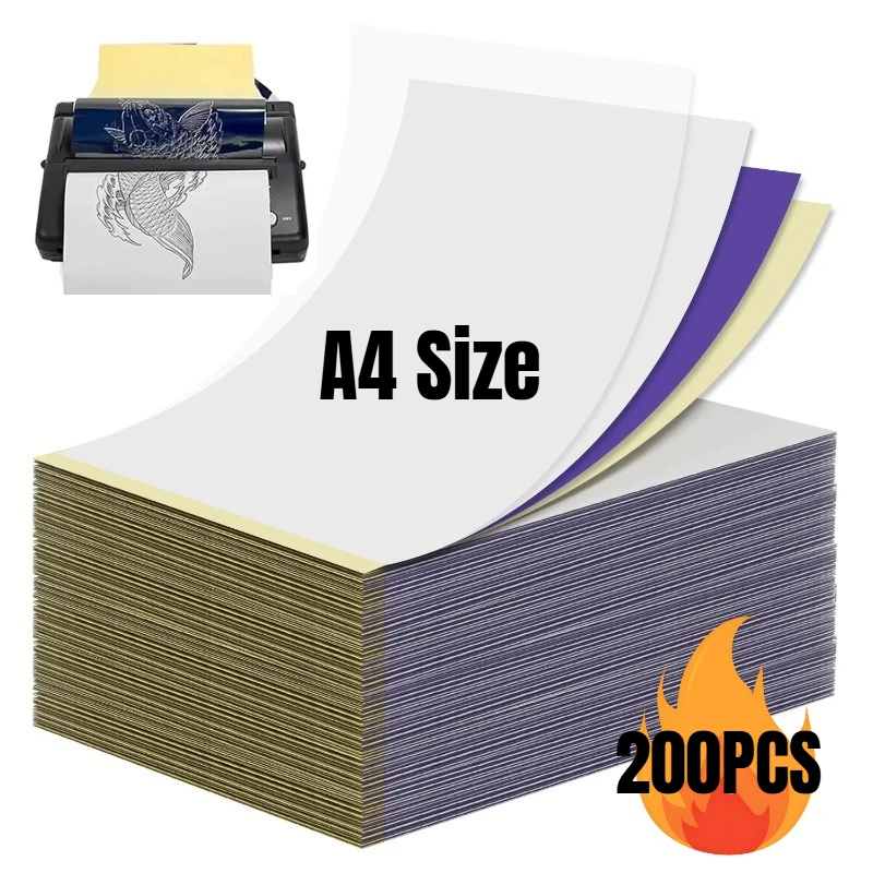 

200/50/5 шт. Термотрансферная бумага для татуировок формата А4, карбоновая, для копирования и трафаретирования, для принтеров для тату-машин