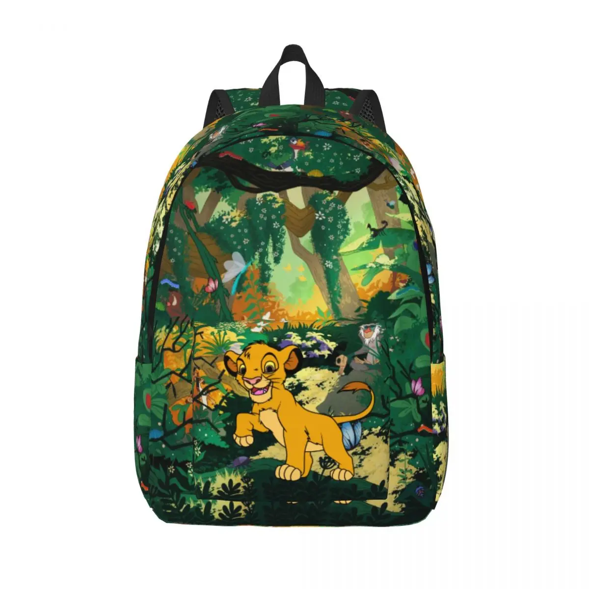 Custom Lion King Wallpaper Hukuna Matata Canvas Backpacks for Women Men Waterproof School College Bag Print Bookbags