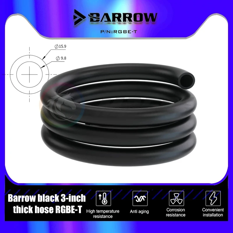 Barrow Watercooler eddm Hose 9,8x15,9mm elastyczny elastyczny, elastyczny serwer antykorozyjny i zapobiegający starzeniu Pro RGBE-T rura chłodząca wody