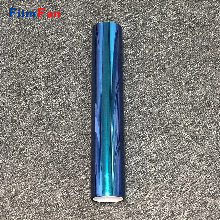 High Quality 6099 Car Chameleon Blue Window Tint for Automotive Glass Chameleon PET Sticker Heat Insulation Window Film