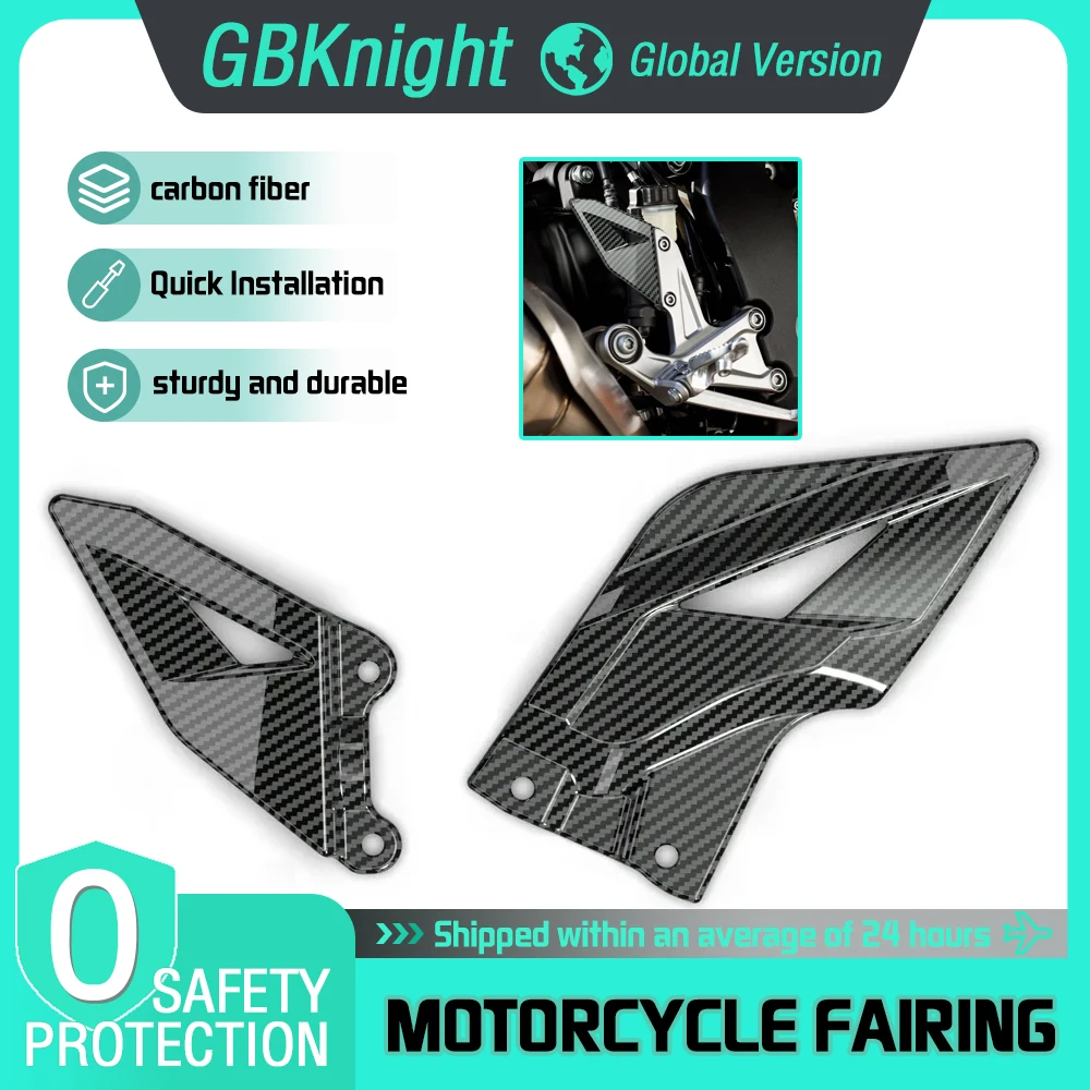 For Honda CBR1000RR 2008-2024 Motorcycle Modification Carbon Fiber Texture Foot Guard Accessories