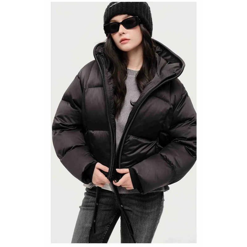 Female Winter Tops Coat Cotton-padded Clothes Hooded Thicken Retro Simple Comfortable Leisure Design Fashion Minority Versatile
