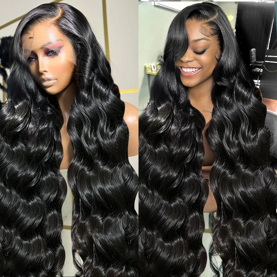 180% 13x4 Body Wave Lace Front Human Hair Wig Brazilian Water Wave 13x4 HD Lace Frontal Wig 5x5 Glueless Wig Ready To Wear