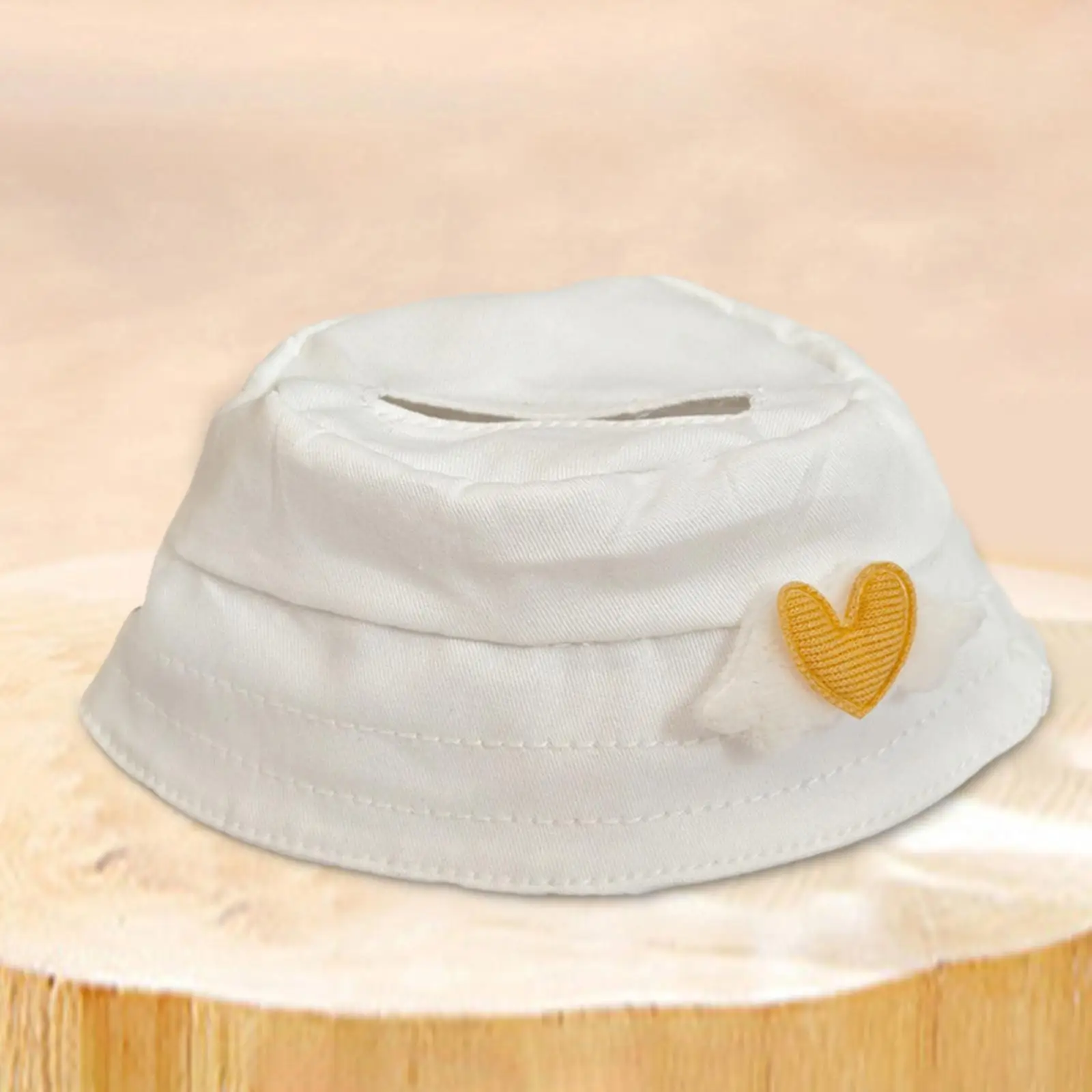 ミニバケットハット 17cmぬいぐるみ用 かわいい生地のつば広帽子 人形のドレスアップアクセサリー 女の子のおもちゃの衣装 写真の小道具