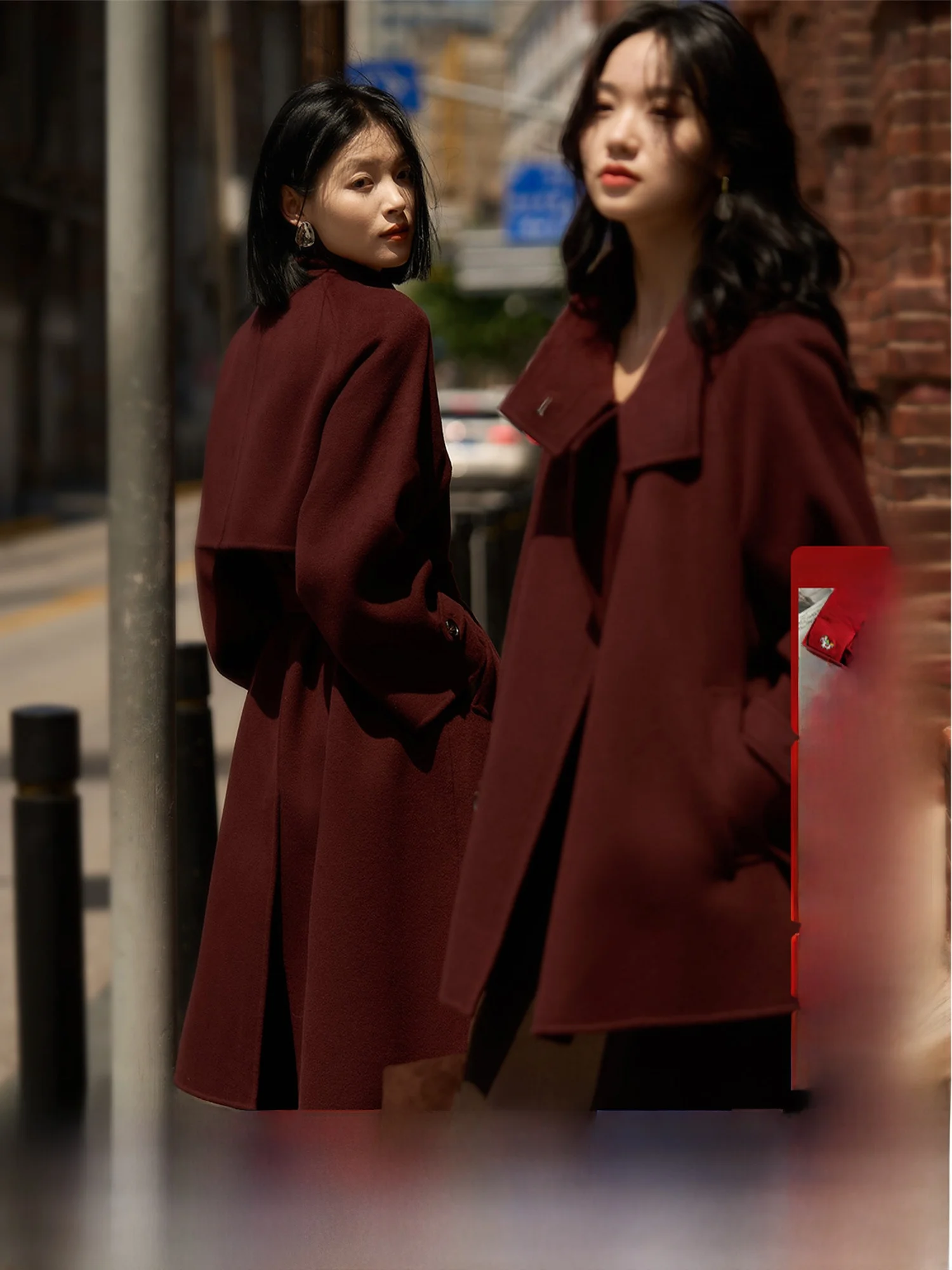 

Woolen Coat Self-Preserved Heirloom Double-Faced Regular-Length Double-Version Stand-Collar Men's Casual Sle Long Sve