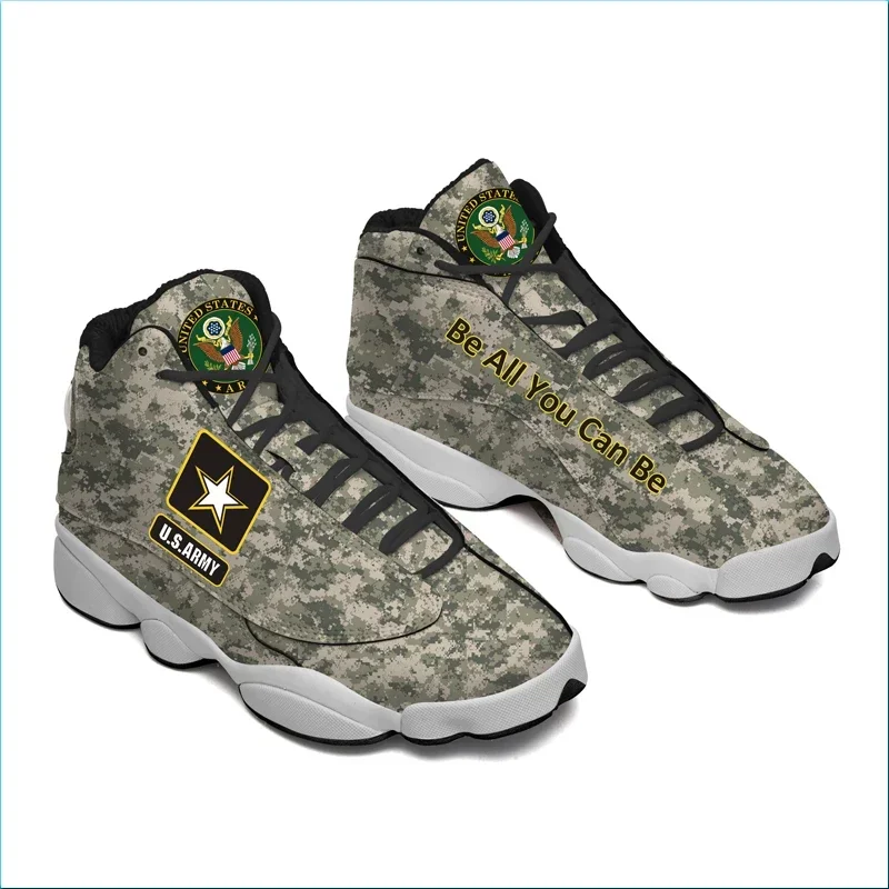 Dropshipping Print On Demand Custom Basketball Sneaker USA United States Military US Army Custom Print  Shoes