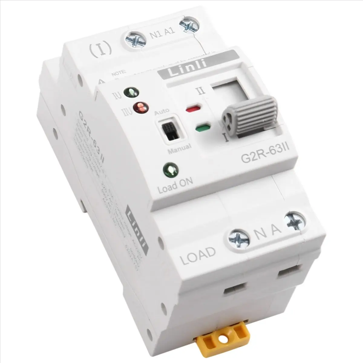 ABFS LINLI Din Rail ATS Dual Power Automatic Transfer Switch Electrical Selector Switches Uninterrupted Power 220V 63A 2P