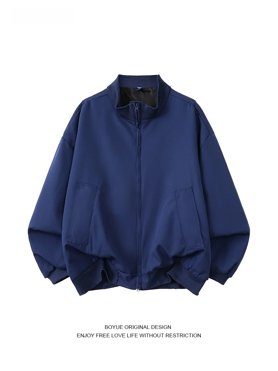 

Мужская свободная универсальная элитная цветная верхняя одежда Boyue с воротником-стойкой и воротником-стойкой для повседневной носки