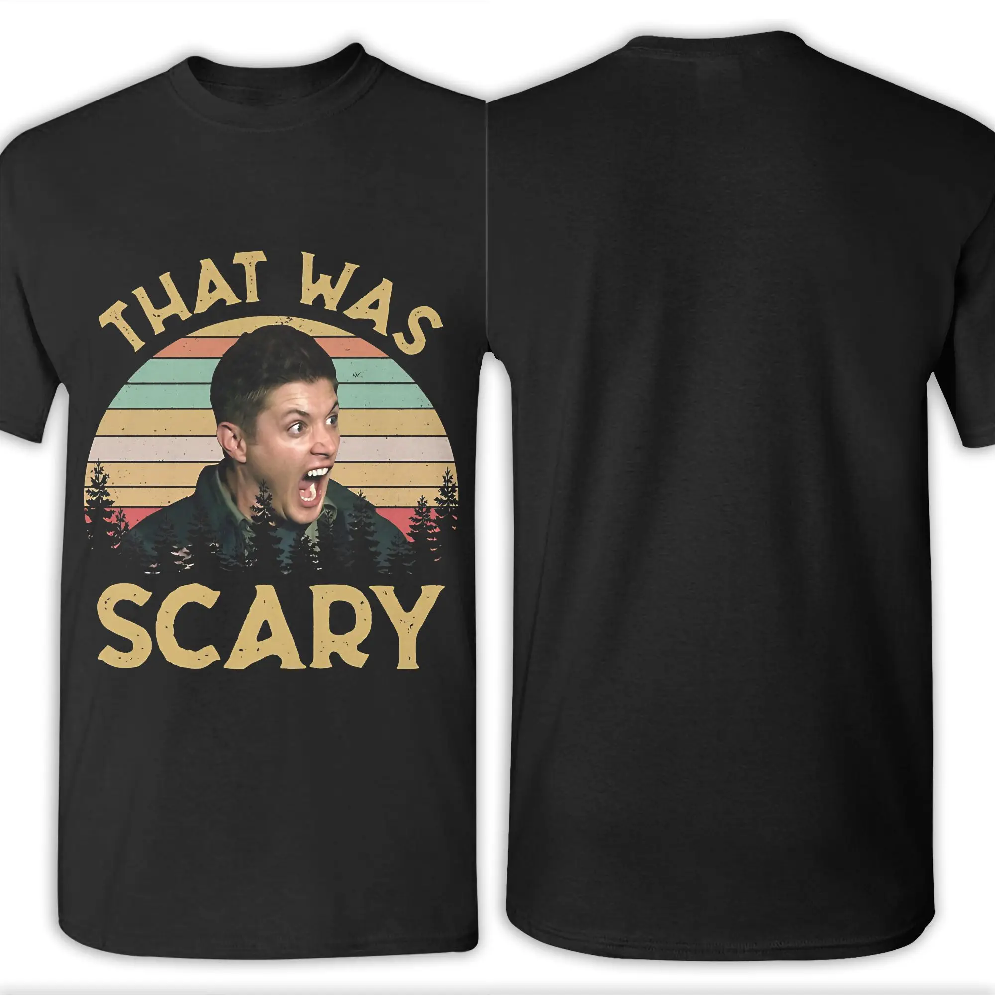 دين وينشستر خارق للطبيعة كانت مخيفة مضحك ميرش للجنسين تي شيرت 100% قطن تي شيرت مطبوع ملابس #6