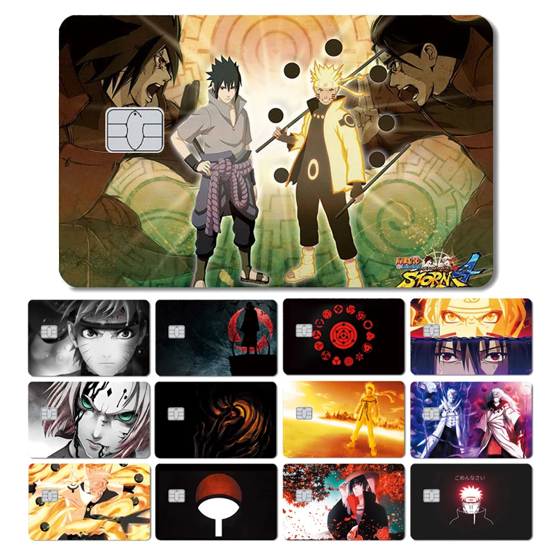 2024 Hot Sale Anime Uchiha Itachi No Fade Large Small Chip Cover Sticker Film Skin for Debit Credit Bus Card