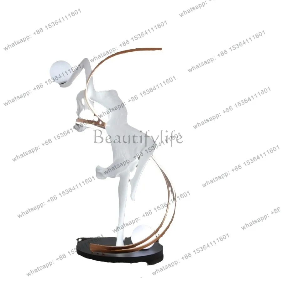 PG - Modern Creative Dancing Character Lighting Decoration Hotel Sales Office Lobby Floor-to-Ceiling Sculpture Ornament