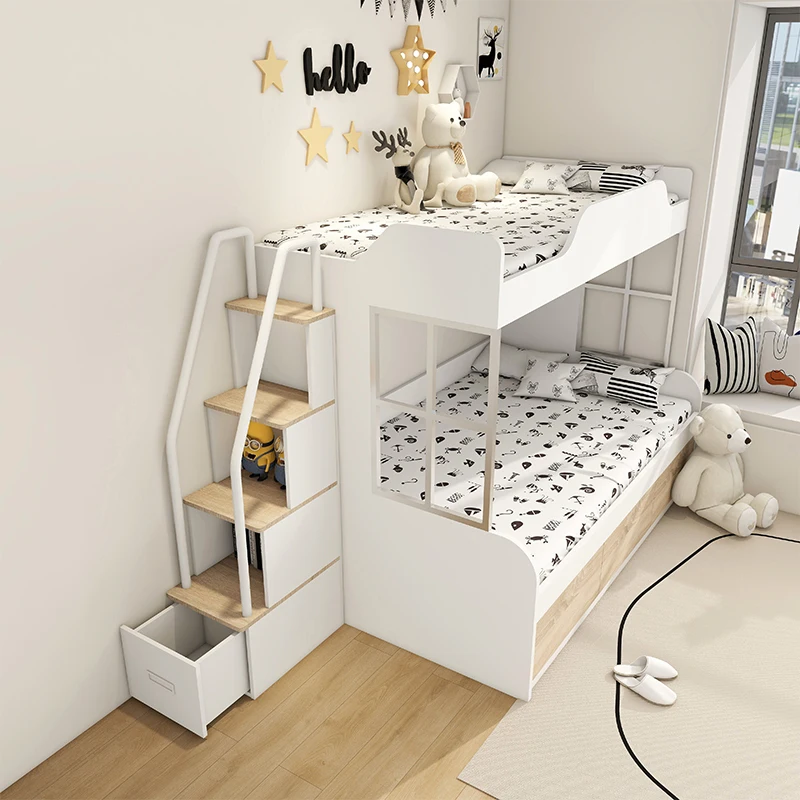 Tangga Rumah Tangga Kayu Solid Tebal, Tangga Tempat Tidur Tingkat, Lemari Tangga, Bangku Tangga Lipat, Tangga Serbaguna, Dapat Disesuaikan untuk Anak-Anak