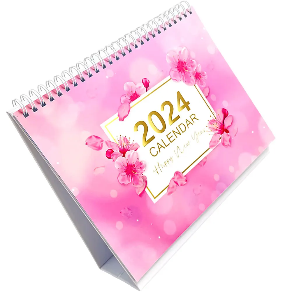 

Small Desktop Calendar 2024 Standing Flip Desk Calendar for Home Office Decor Perpetual Date Changer Lightweight Portable