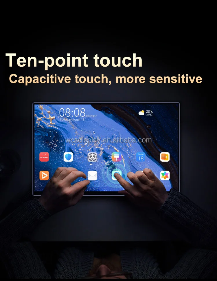 Portable 16'' AMOLED UHD 3840x2400p 400nits OLED Monitor with Type C Interface Aluminum Alloy Stand