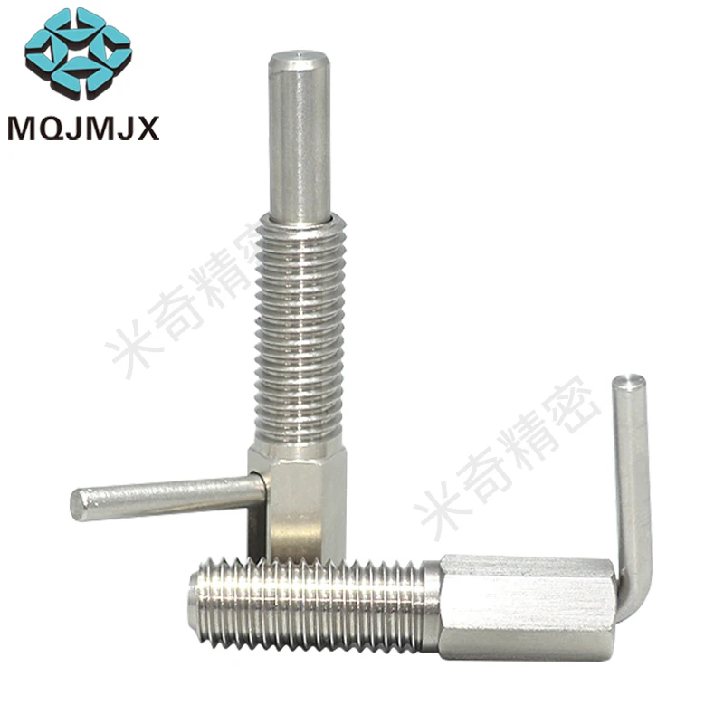 Stainless Steel Knob Spring Index Plunger, L-Handle Locating Pin, Coarse Thread Split Locating Stud LBLT Quick Release Pin, 1pc