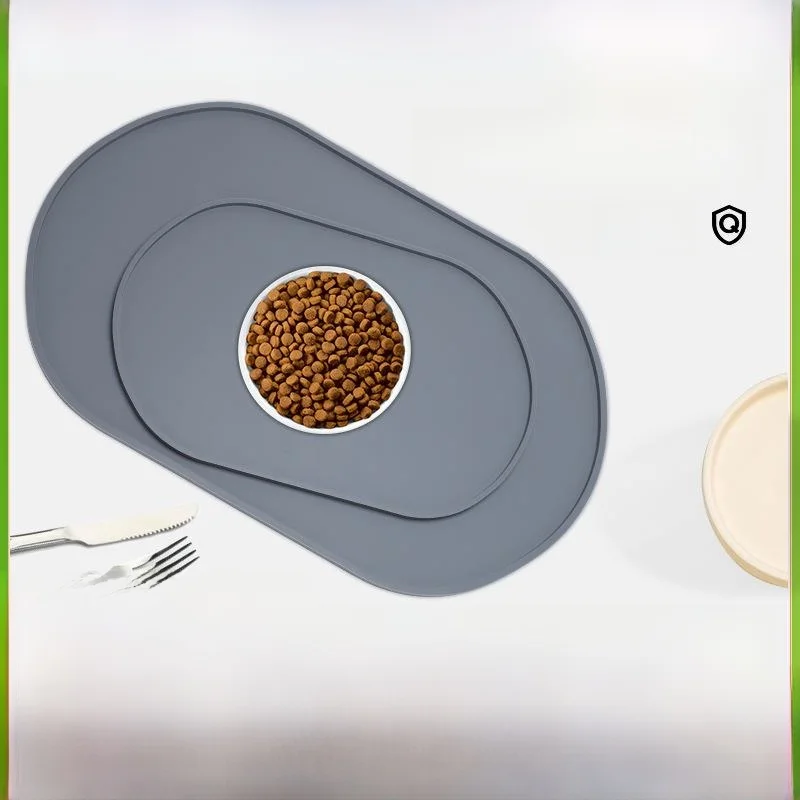 

Large Size Elliptical Silicone Dog Mat Anti-Slip Pet Pad Easy to Clean New Arrival Dog Cage Mat Dog Feeding Mat Dog Bed Mat