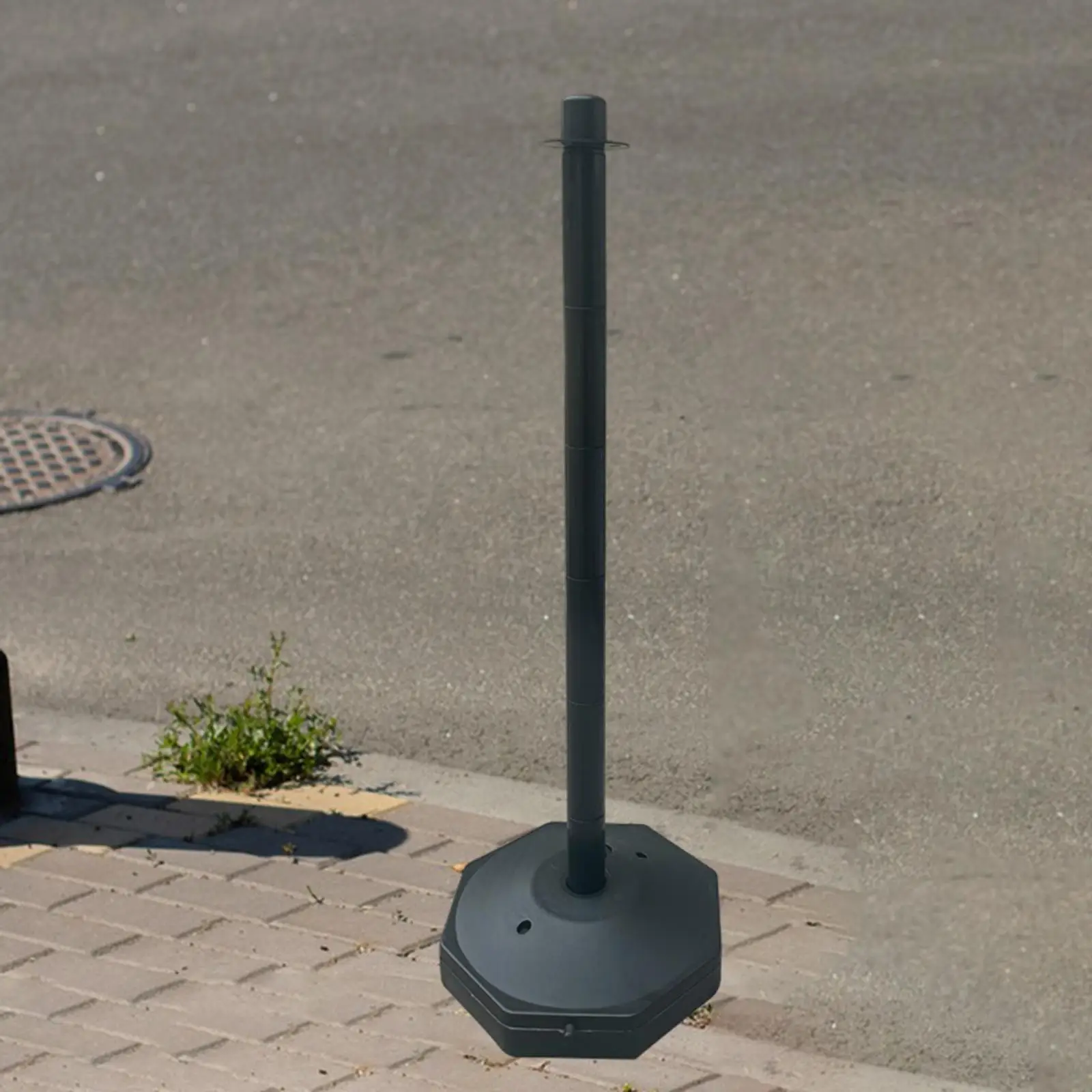 عمود ركن مخروطي لمرور المرور مقاس 33 بوصة مع قاعدة قابلة للتعبئة لتحذير حركة المرور باللون الأسود #5