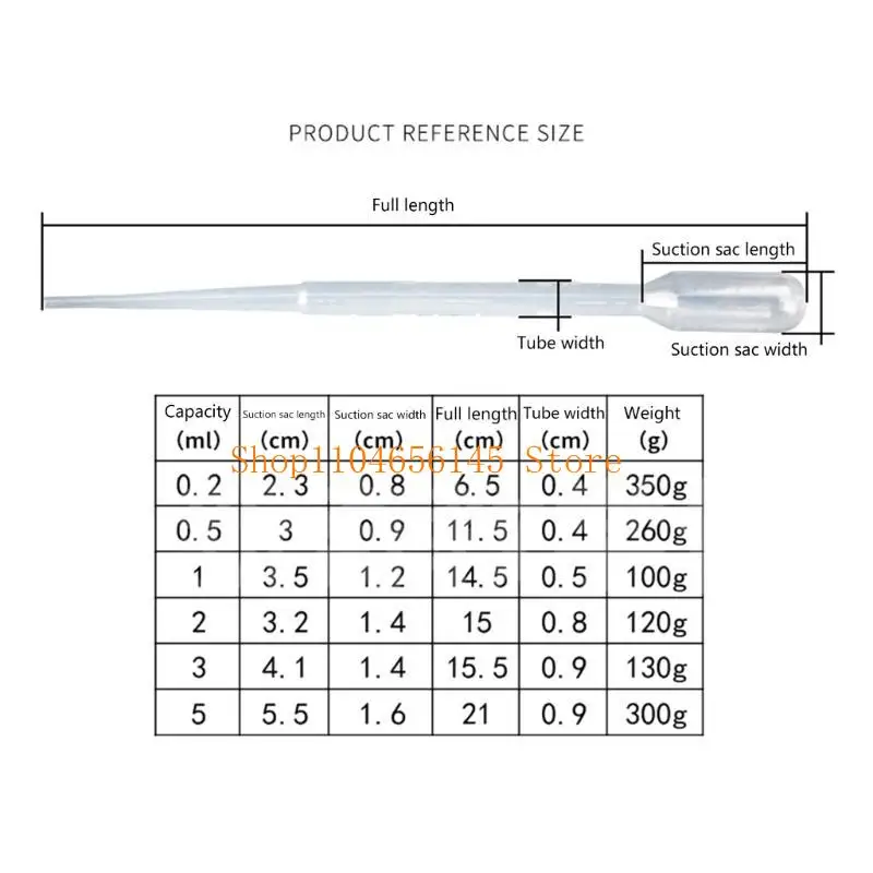 5ASD 100 PIASE Pipet Transfer Plastik Pipet sekali pakai untuk eksperimen