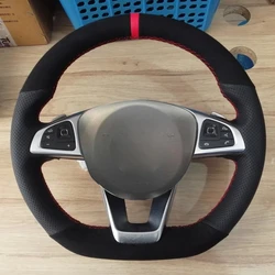 Car Steering Wheel Cover Suede Customized Car Accessories For Mercedes-Benz C200 C250 C300 B250 B260 A200 A250 Sport CLA220