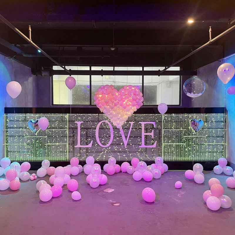 custom.LED Illuminated Acrylic Aquarium Panel Bubble Wall Room Divider Weddings Restaurants Wedding Decorati