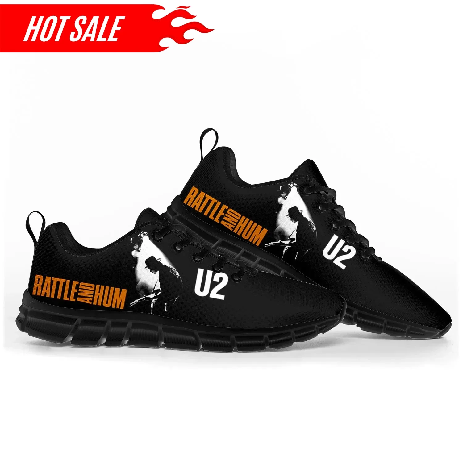 

Hot U2 Rock Band Fashion Punk Sports Shoes Mens Womens Teenager Sneakers Casual Custom High Quality Couple Shoes Black